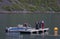 Boys fishing on dock