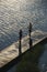 Boys fishing on dock.