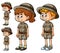 Boys and girls in safari outfit