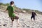 boys play Beach football