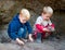 Boys playing with dirt