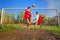 Boys playing soccer