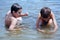 Boys playing in water