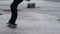 Boys practice skateboarding in an abandoned building in Denpasar