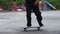 Boys practice skateboarding in an abandoned building in Denpasar