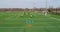 Boys practicing soccer on a multi-use ball field