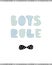 Boys rule, lettering, poster for nursery, greeting card, print on the wall, pillow, decoration kids interior, printing on the baby