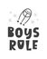 Boys Rule. Scandinavian style childish poster