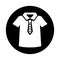 Boys, shirt icon. Black design