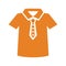 Boys, shirt icon. Orange vector design