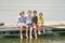 Boys Sitting on the Dock