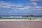 Boys teen surfing in Cantabrian sea