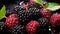Boysenberry Breakfast Top-Down View Fresh Fruit Texture