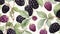 Boysenberry Watercolor Pattern By Kim - Organic Material Style