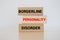 BPD Borderline Personality Disorder acronym on wooden background