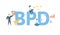 BPD, Bureau of the Public Debt. Concept with keyword, people and icons. Flat vector illustration. Isolated on white.