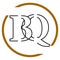 BQ letter branding logo design with a leaf..