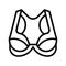 Bra or Brassiere vector illustration, line style icon