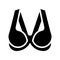Bra or Brassiere vector illustration, solid style icon