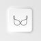 Bra, female wear icon. Simple element illustration natural concept. Bra, female wear icon. Neumorphic style vector icon