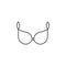 Bra, female wear icon - Vector. Simple element illustration natural concept. Bra, female wear icon - Vector. Organic concept