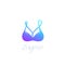 Bra, lingerie logo, vector icon