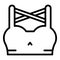 Bra outfit icon outline vector. Fashion gym