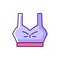 Bra top purple RGB color icon