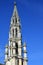 The Brabantine Gothic belfry tower of City of Brussels Town Hall, Grand Place, Belgium