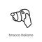 Bracco Italiano dog icon. Trendy modern flat linear vector Bracco Italiano dog icon on white background from thin line dogs