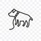 Bracco Italiano dog vector linear icon isolated on transparent background, Bracco Italiano dog transparency concept can be used fo