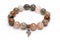 Bracelet mix lucky stone with white isolate background