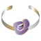 Bracelet with a purple flower