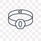 Bracelet vector icon isolated on transparent background, linear