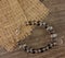 Bracelet on wooden background