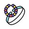 bracelets jewellery color icon vector illustration