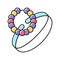 bracelets jewellery color icon vector illustration