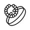 bracelets jewellery line icon vector illustration