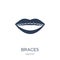 Braces icon. Trendy flat vector Braces icon on white background