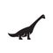 Brachiosaurus black vector concept icon. Brachiosaurus flat illustration, sign