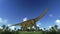 Brachiosaurus cycle walk, loop, stock footage