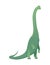 Brachiosaurus dinosaur flat icon. Colored isolated prehistoric reptile monster on white background. Herbivorous vector