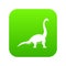 Brachiosaurus dinosaur icon digital green
