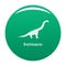 Brachiosaurus icon vector green