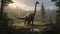 Brachiosaurus\\\' Majestic Graze in the Jurassic Meadow