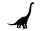 Brachiosaurus silhouette vector art white background