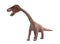 Brachiosaurus toy with tyrannasurus head on white background