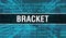 Bracket with Digital java code text. Bracket and Computer software coding vector concept. Programming coding script java, digital