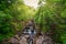 Bracklinn Falls, scenic nature landscape near Callander, small town in the council area of Stirling, Scotland.