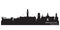 Bradfort England city skyline. Detailed silhouette
